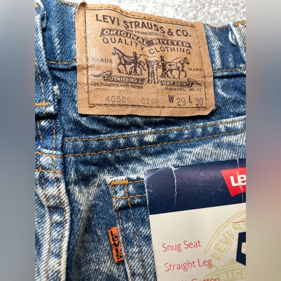 Levi's 509 RARE USA Made DeadStock New White-Washed Orange Tag Punk Vintage - Picture 3 of 8